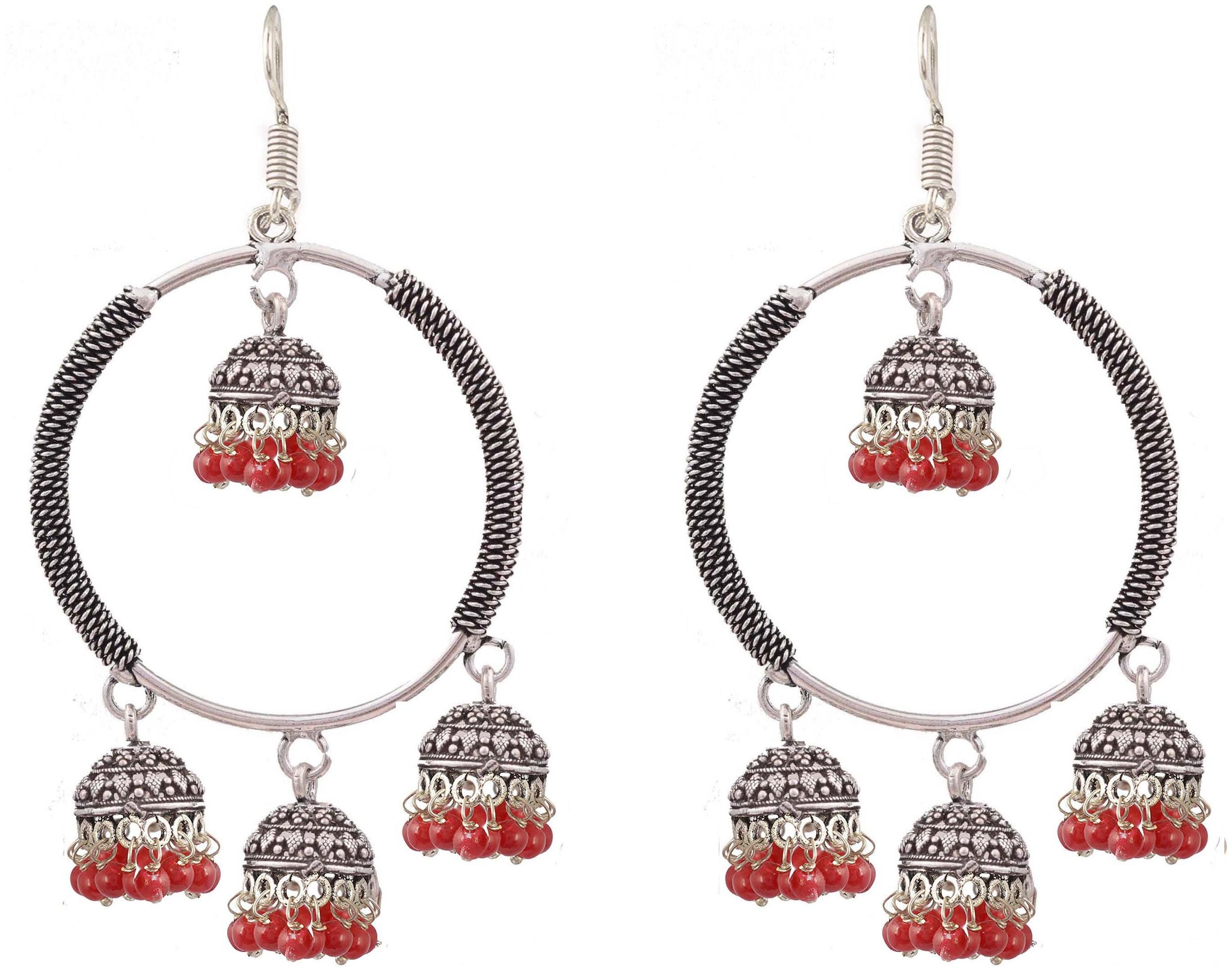 

Roma Brothers Sterling silver colored bead Earrings (E485)