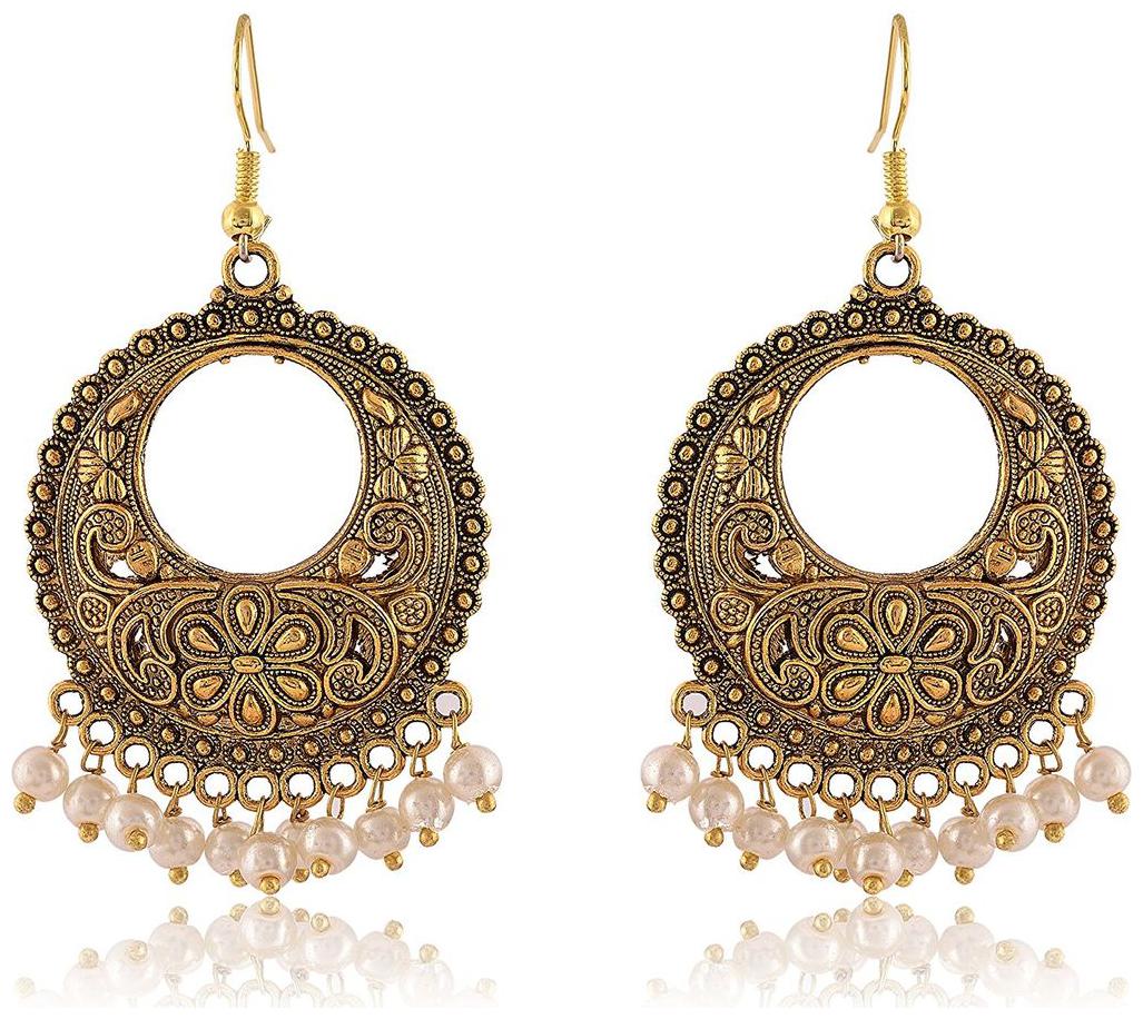 

Roma Brothers Gold Brass Dangle Drop Earrings for Women (E345)