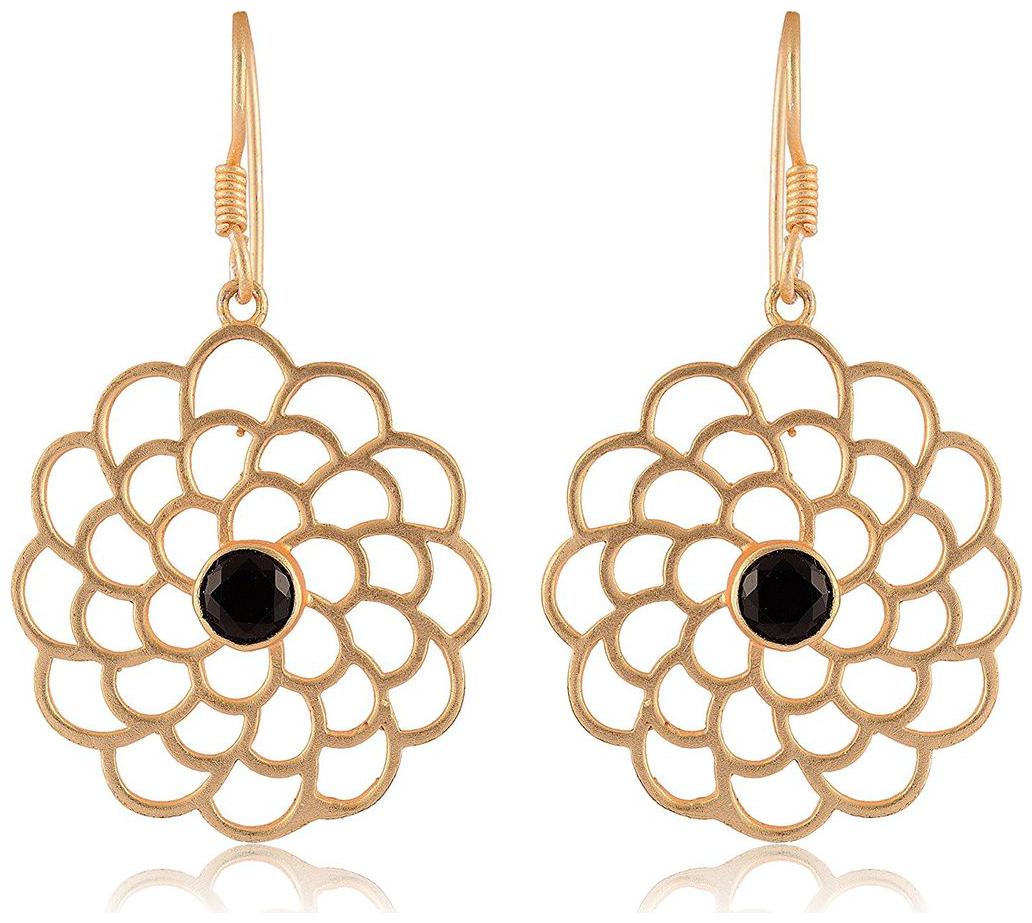 

Roma Brothers Gold 925 SILVER Dangle Drop Earrings for Women (E298)
