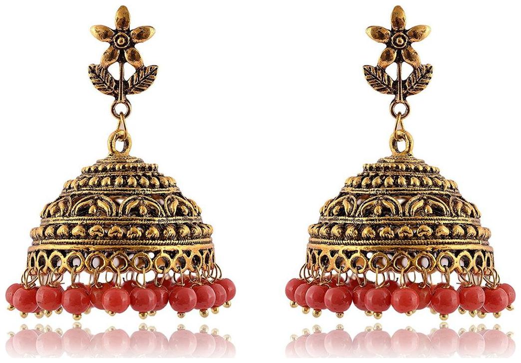 

Roma Brothers Gold Brass Jhumki Earrings for Women (E336)