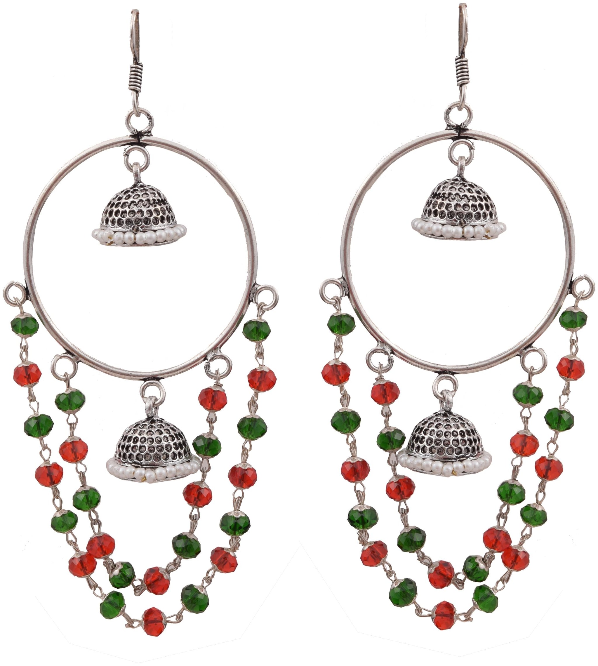 

Roma Brothers Sterling silver colored bead Earrings (E467)