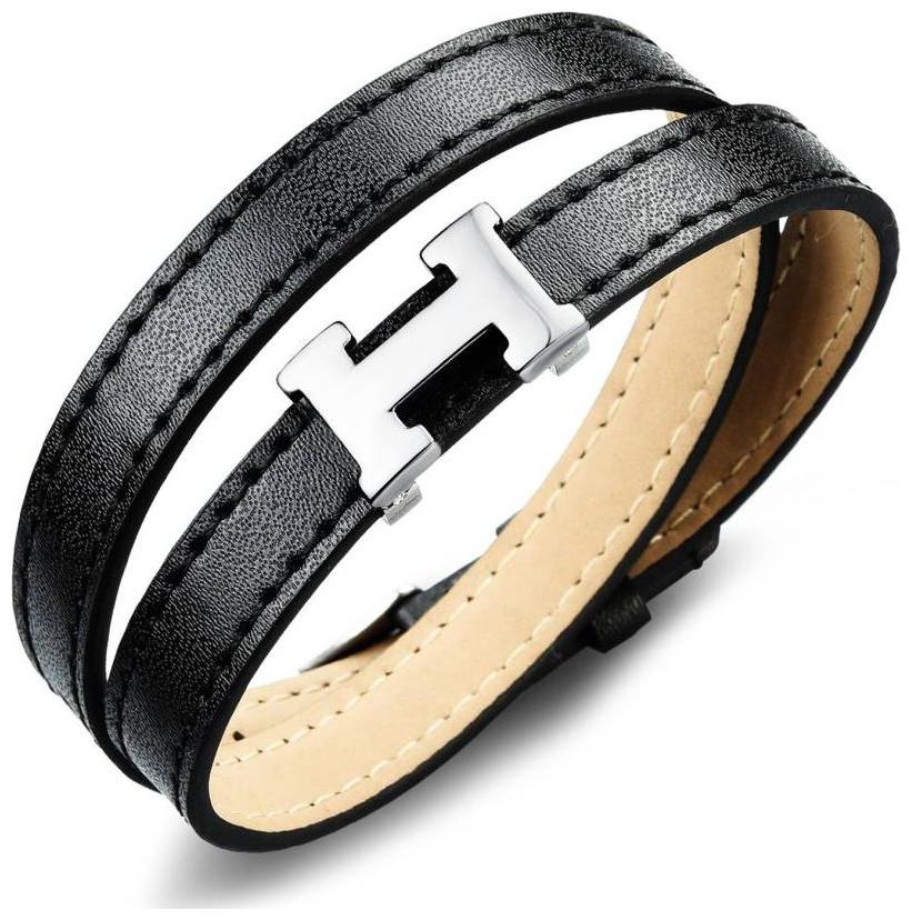 

Roma Brothers Men Black Pack Of 1 Wrist Band Bracelete