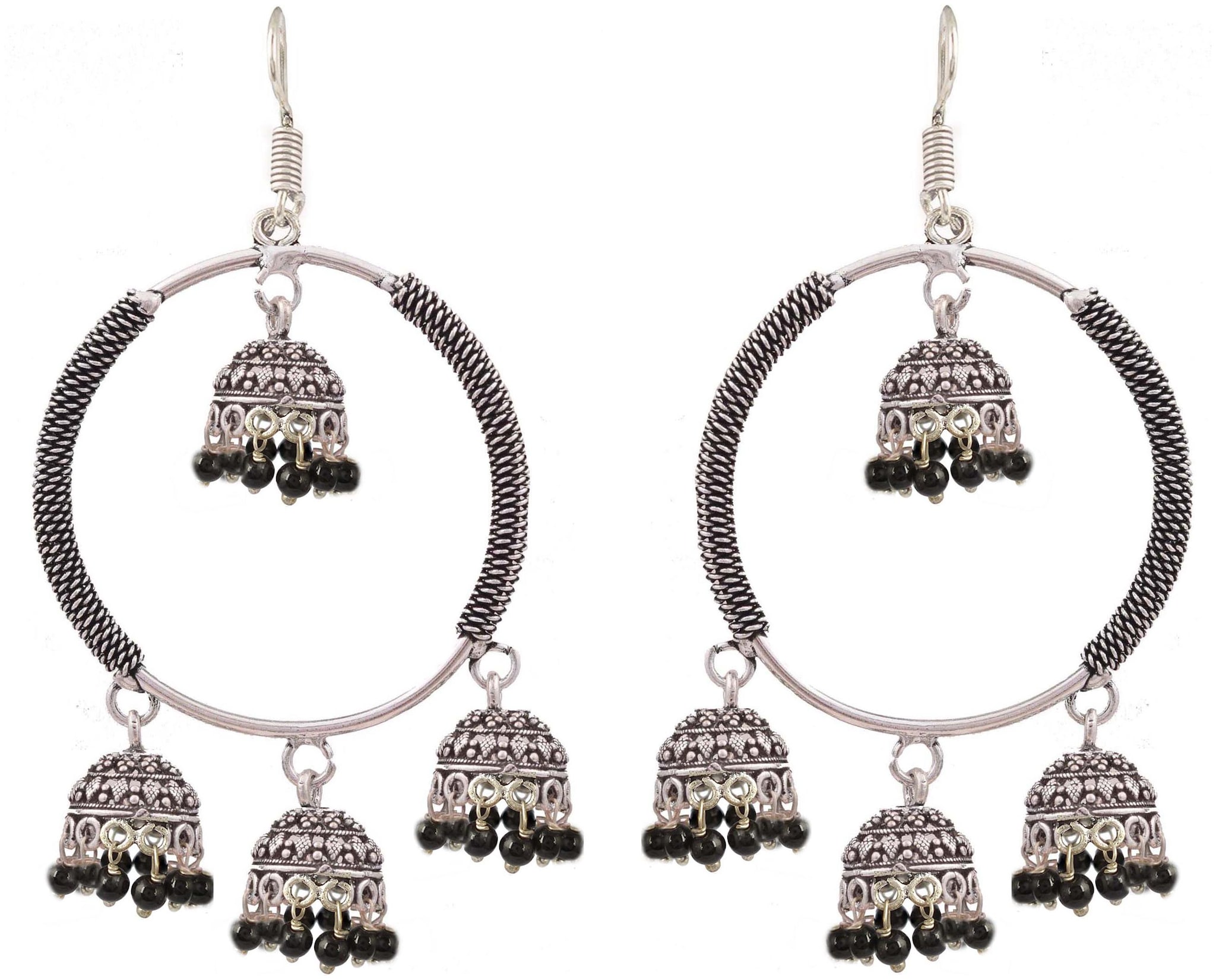 

Roma Brothers Sterling silver colored bead Earrings (E487)