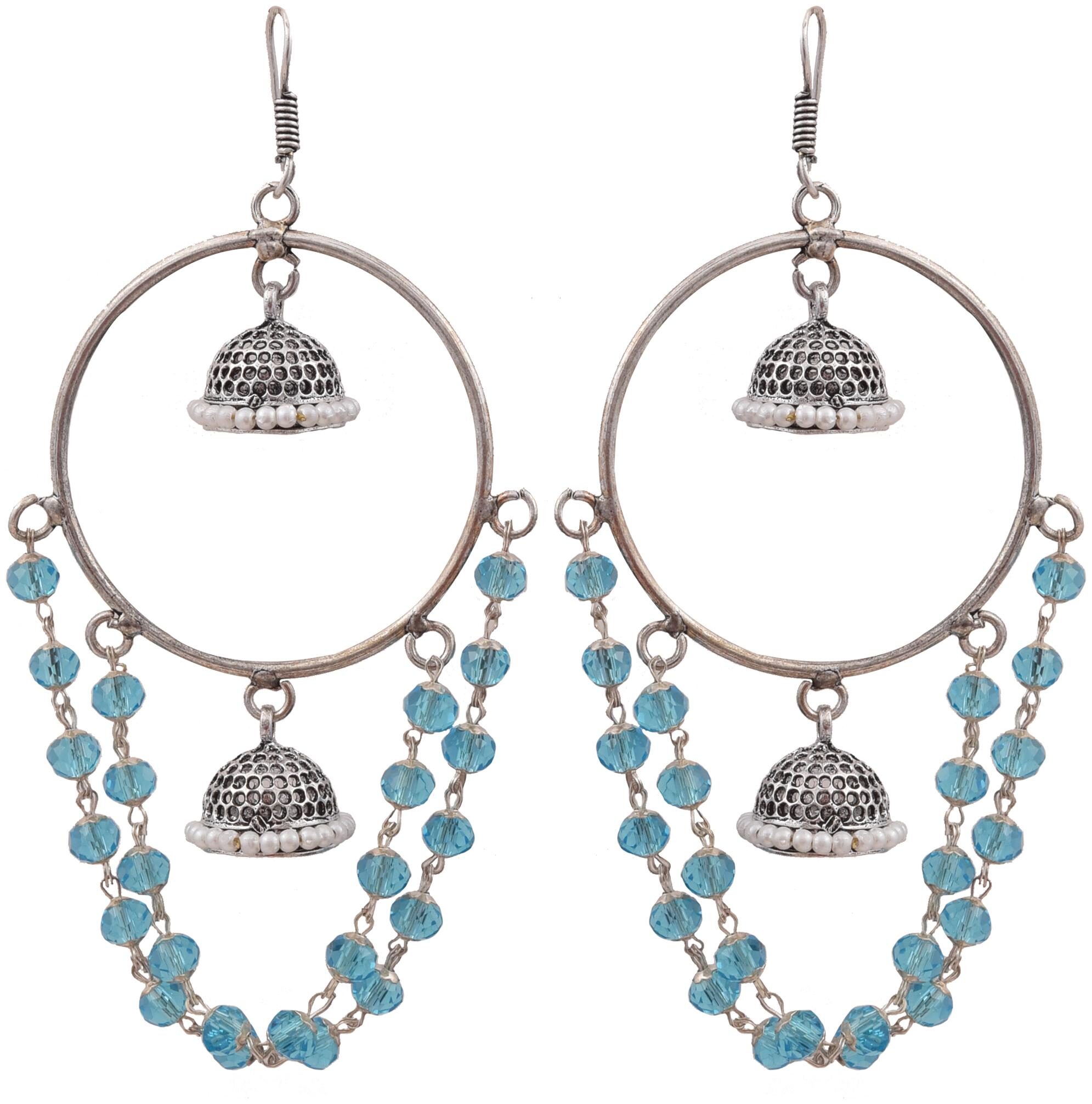 

Roma Brothers Sterling silver colored bead Earrings (E466)