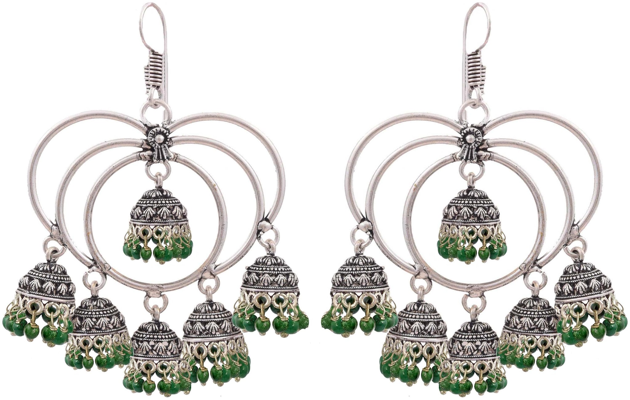 

Roma Brothers Sterling silver colored bead Earrings (E497)