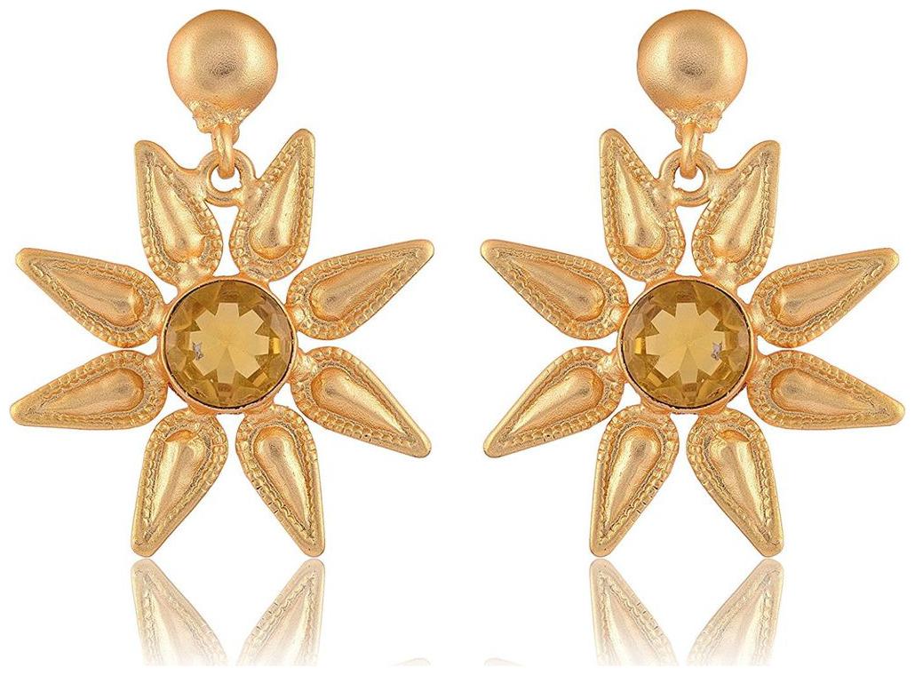 

Roma Brothers Gold 925 SILVER Dangle Drop Earrings for Women (E319)