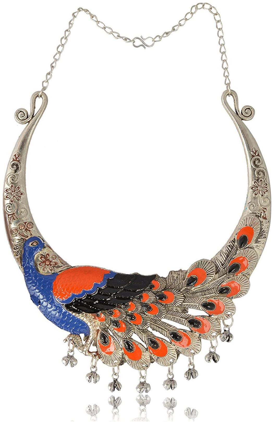 

Roma Brothers Silver Red Brass Necklace Set for Women (N92)