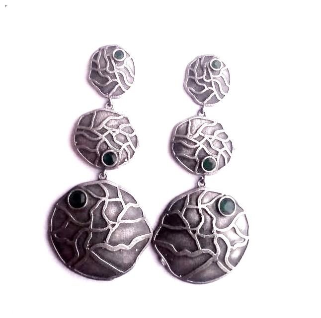 

RozMili Grey Dangle Earring Women