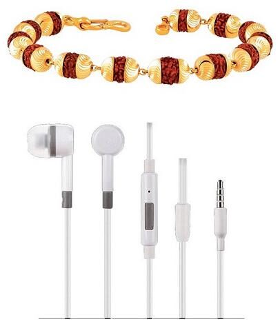 

RUDRAKSHA BRACELET WITH FREE 3 5 MM EARPHONE WITH MIC