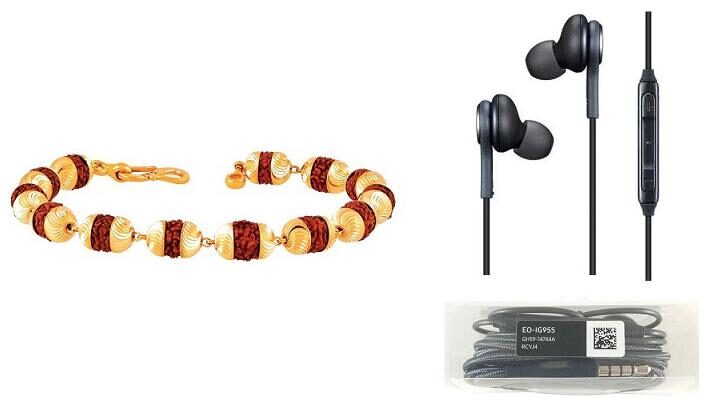 

RUDRAKSHA BRACELET WITH FREE 3 5 MM AKG EARPHONE WITH MIC