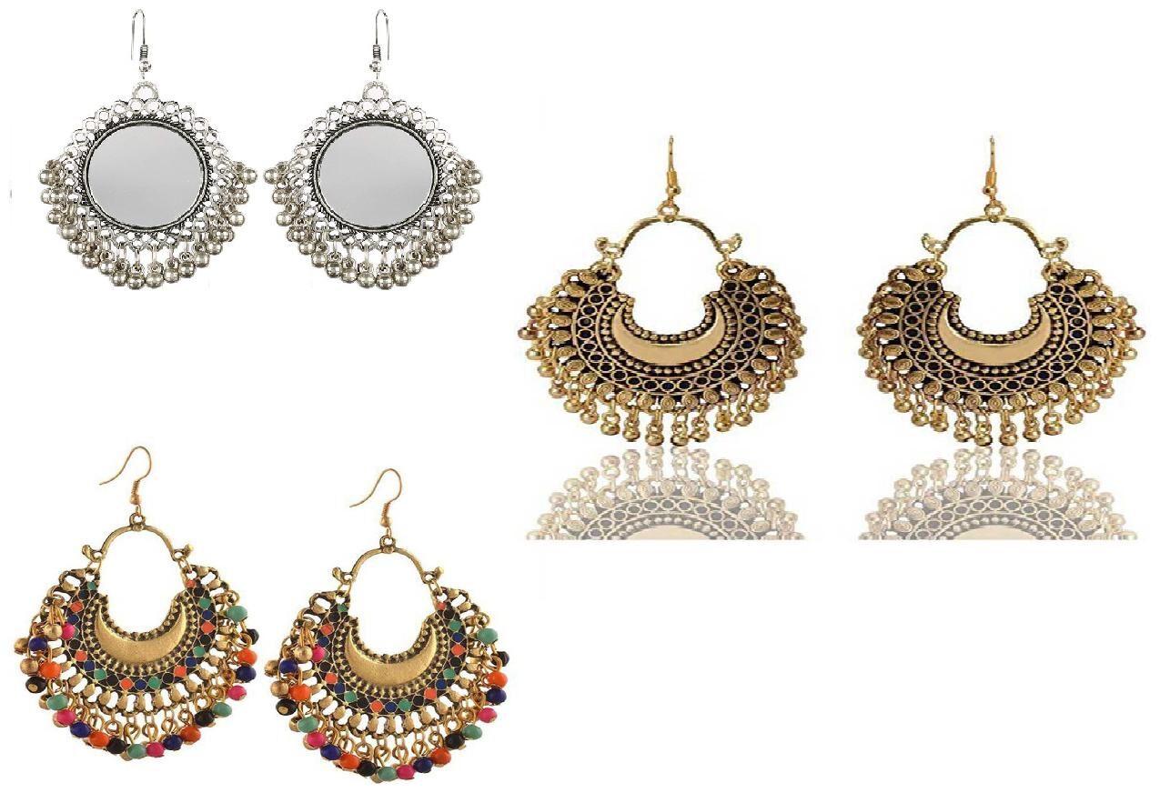 

Samridhi DC Combo Pack of 3 Fashionable Beautiful Diva Earrings