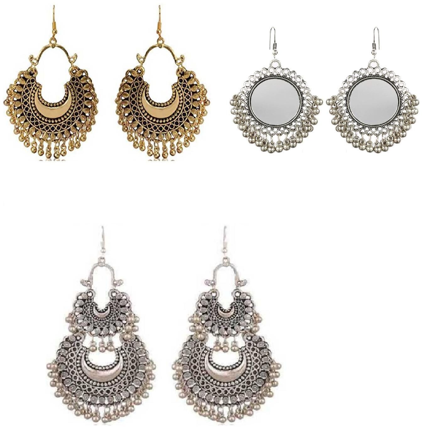 

Samridhi DC Combo Pack of 3 Fashionable Beautiful Diva Earrings