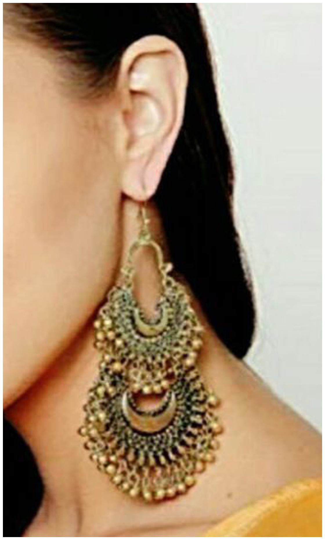 

Samridhi DC Trending Artificial Jewellery Gold Double decker Oxidised Afghani