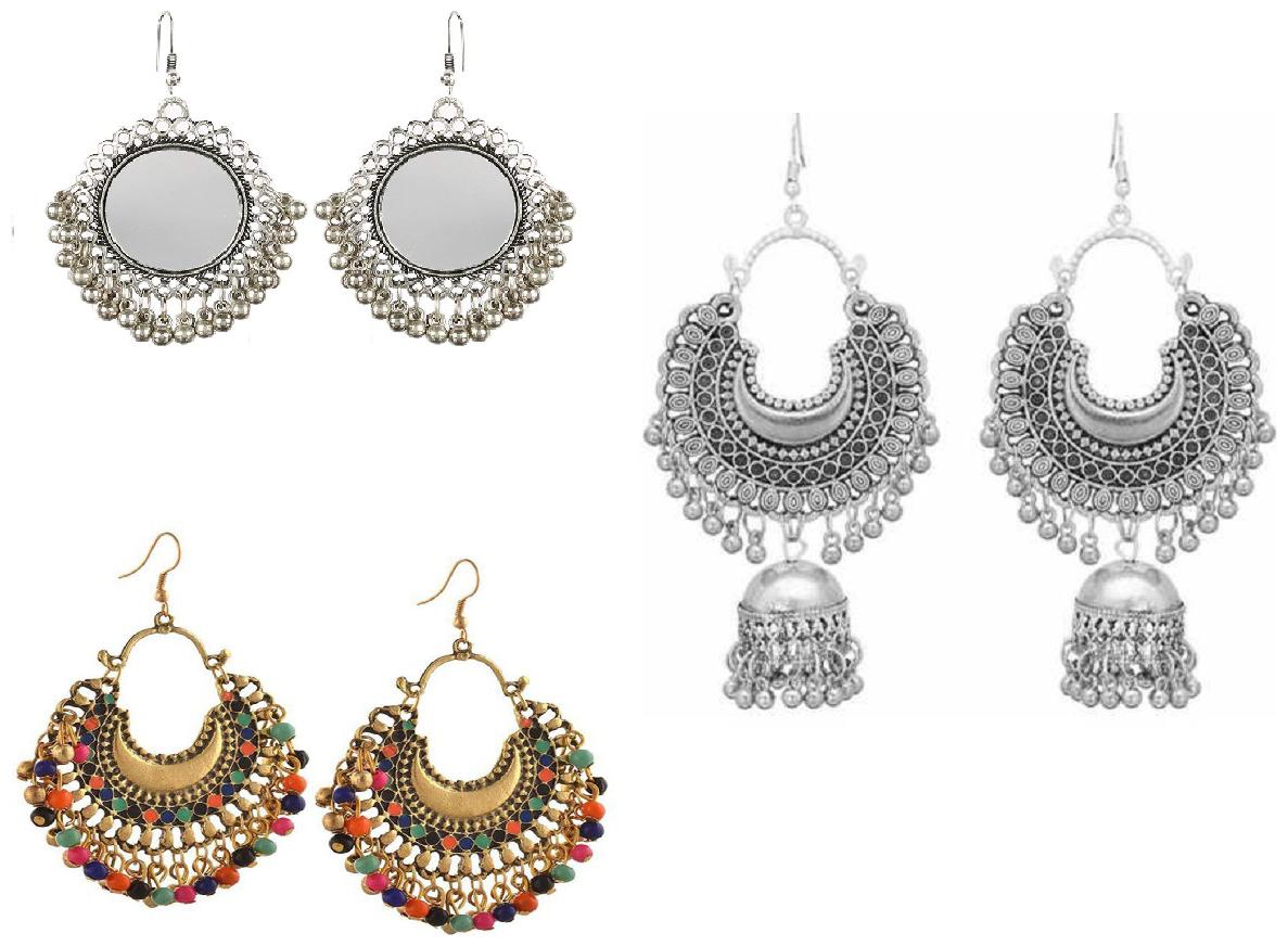 

Samridhi DC Combo Pack of 3 Fashionable Beautiful Diva Earrings