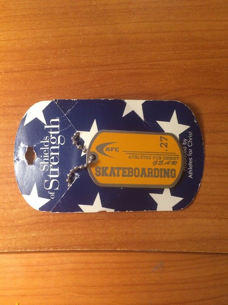 

Shields Of Strength Dog Tag Skateboarding Phil 4 13 Made in the USA