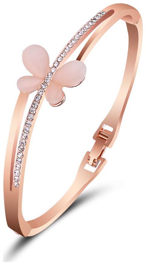

Shining Diva Fashion Jewellery 18k Rose Gold Stylish Bangle Bracelet for Girls and Women