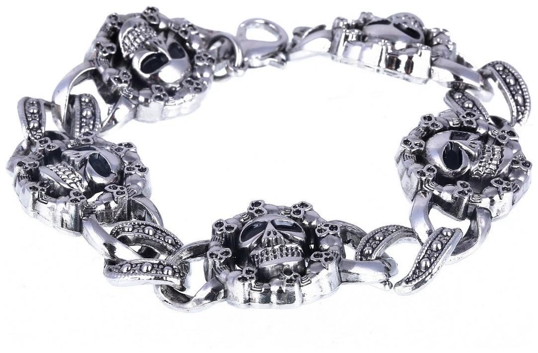 

Shining Diva Fashion Stainless Steel Bracelet for Men and Boys (Silver) (8122b)