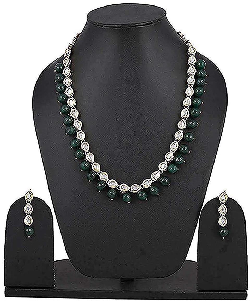 

Shining Diva Fashion Kundan Traditional Necklace Jewellery Set for Women