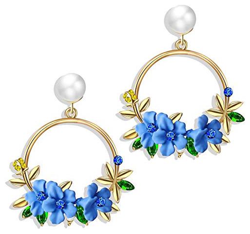 

Shining Diva Fashion Latest Design Blue Stylish Earings Traditional Earrings For Girls and Women (10677er)
