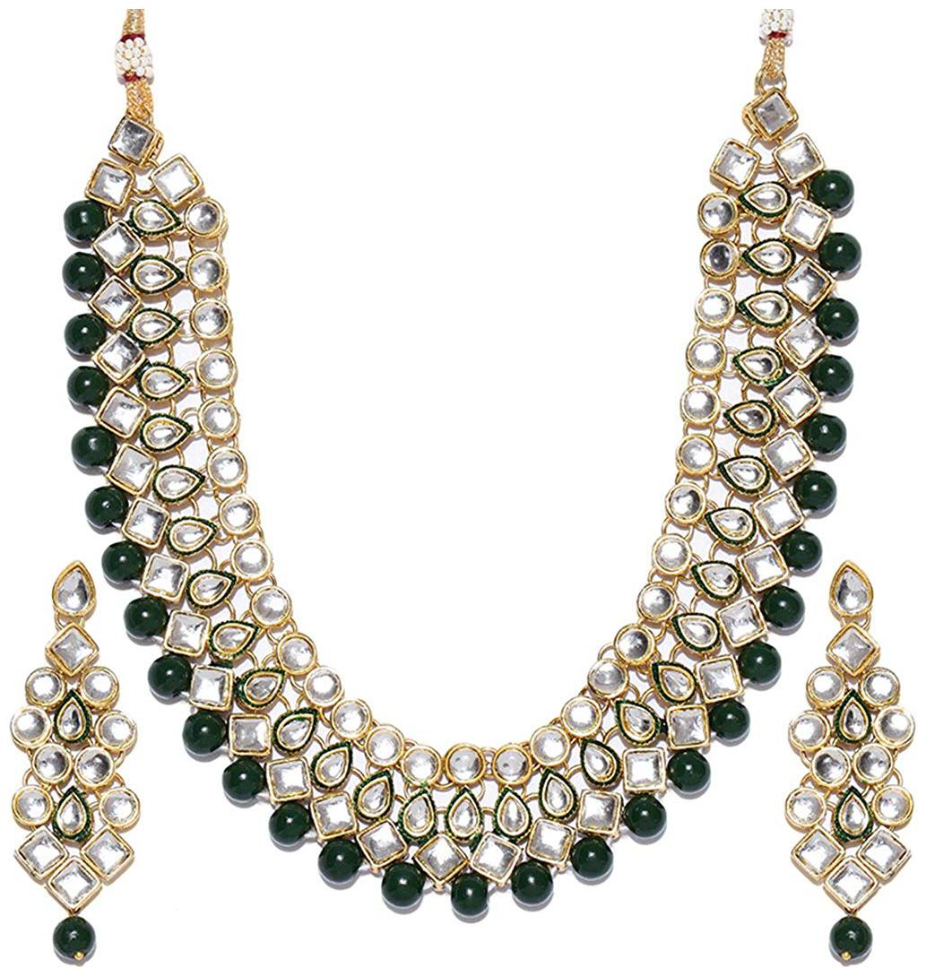 

Shining Diva Fashion Gold Plated Jewellery Set for Women (Green)(rrsd7818s)