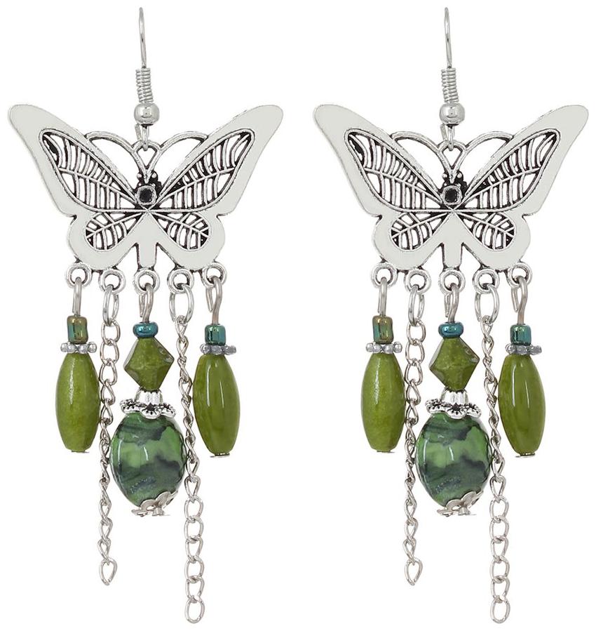 

Shining Diva Fashion Jewellery Oxidised Silver Bohemian Stylish Fancy Party Wear Traditional Earrings For Women Girls Jewelry (8920er)