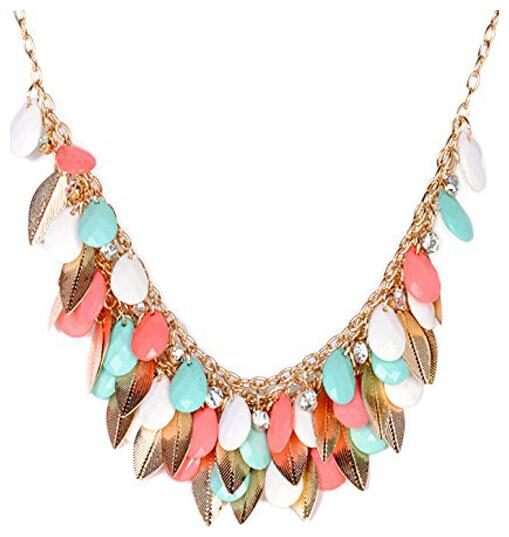 

Cinderella Collection By Shining Diva Multicolored Colored Bead Statement Necklace(6015np)