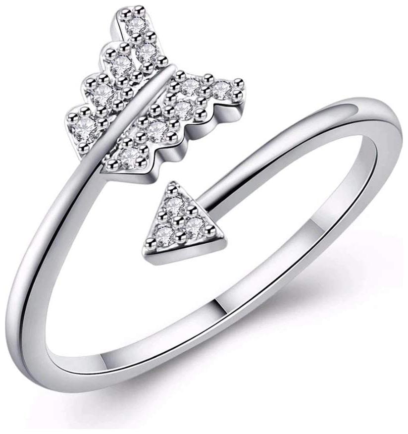 

Shining Diva Fashion AAA AAA Zircon Platinum Plated Ring for Women and Girls (Silver) (9884r)