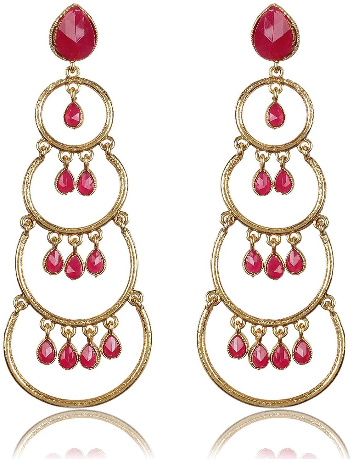 

Shining Diva Fashion Latest Stylish Earings Party Wear Long Traditional Earrings for Women and Girls (10297er)