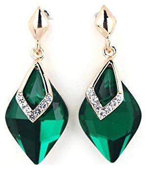 

Shining Diva Fashion Green Studs Traditional Stylish Fancy Party Wear Earrings For Women Girls(8792er)