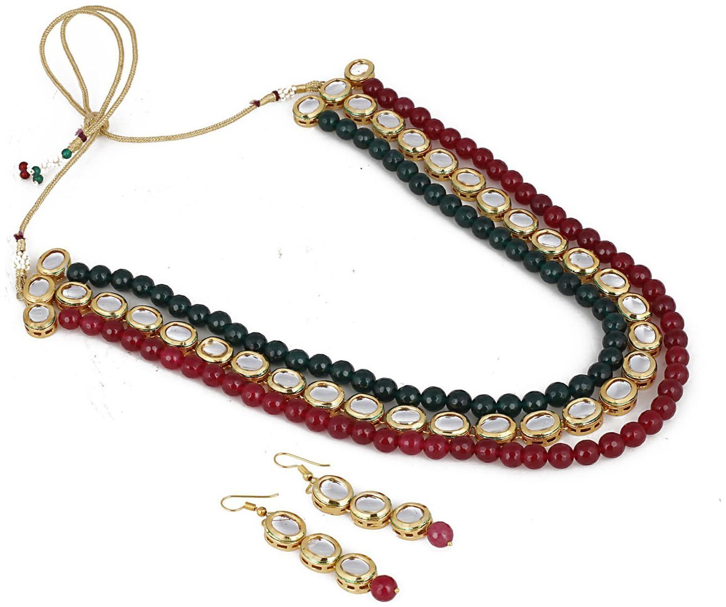 

Shining Diva Fashion Gold Plated Jewellery Set for Women (Multi-Colour) (9605s)