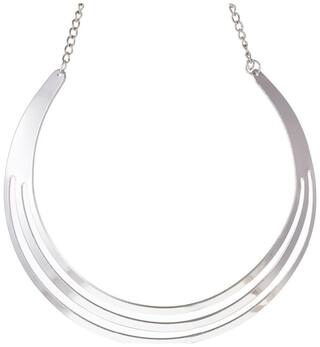 Shining Diva Fashion Jewellery Modern Neck Choker Necklace for Girls and Women(Silver)(8483np)