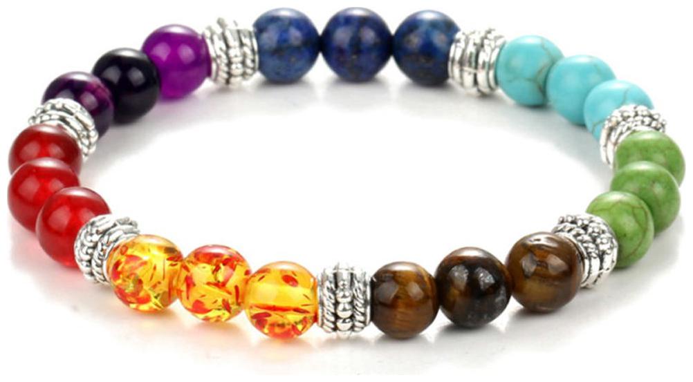 

Shining Diva Fashion Natural Stones 7 Chakra Bracelet for Men and Boys