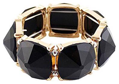 

Shining Diva Fashion Black Stone Coff Kadaa Bracelet for Girls Women(4814b)
