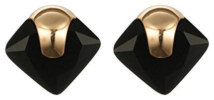 

Shining Diva Fashion Black Crystal Gold Plated Stylish Fancy Party Wear Studs Earrings For Women Girls(8778er)