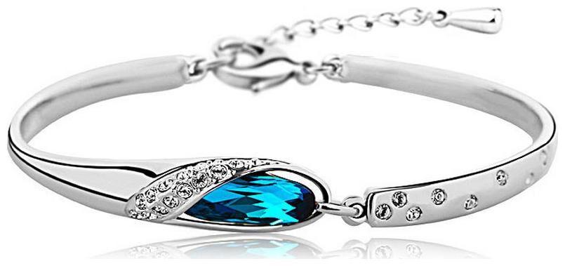 

Shining Diva Fashion Bracelet for Women (Blue)(5956b)