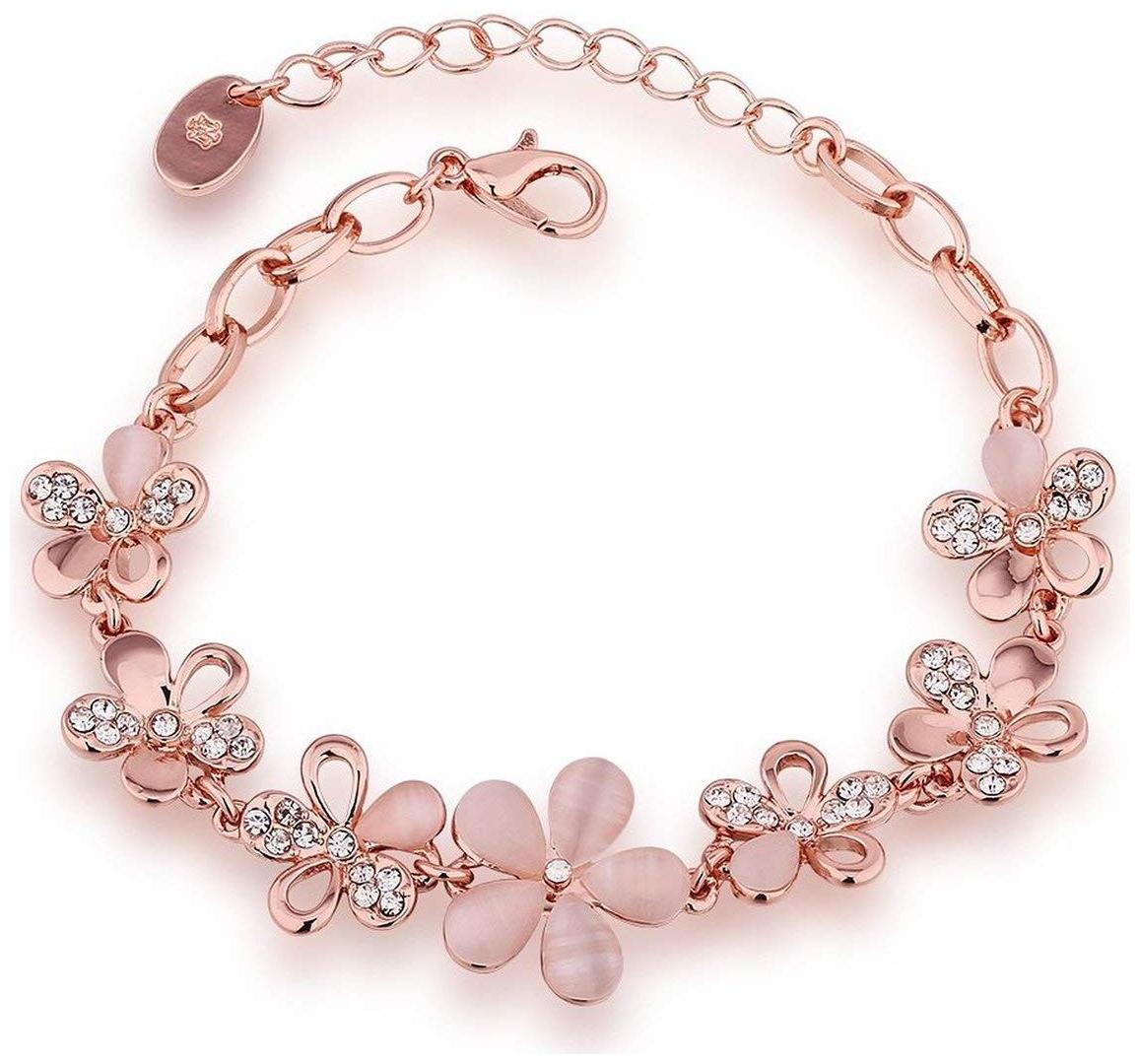 

Shining Diva Fashion Fashion Charm Bracelet for Girls (Gold)(8306b)