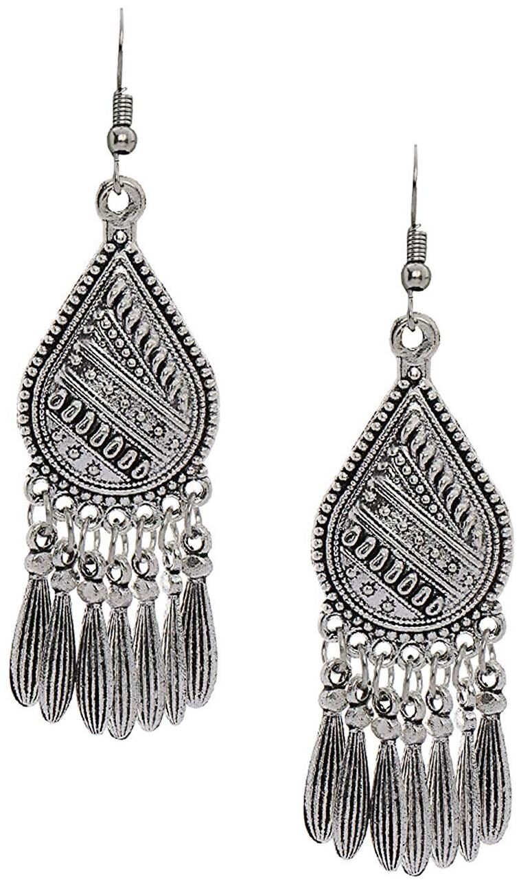 

Shining Diva Fashion Oxidised Silver Stylish Party Wear Earrings For Women Girls (9310er)