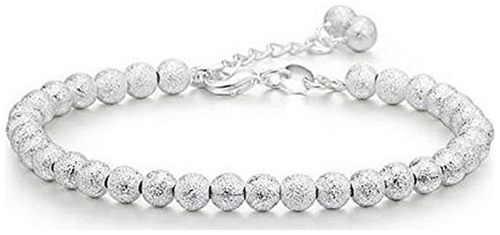 

Shining Diva Fashion Sterling Silver Chain Bracelet for Girls(Silver)(8353b)