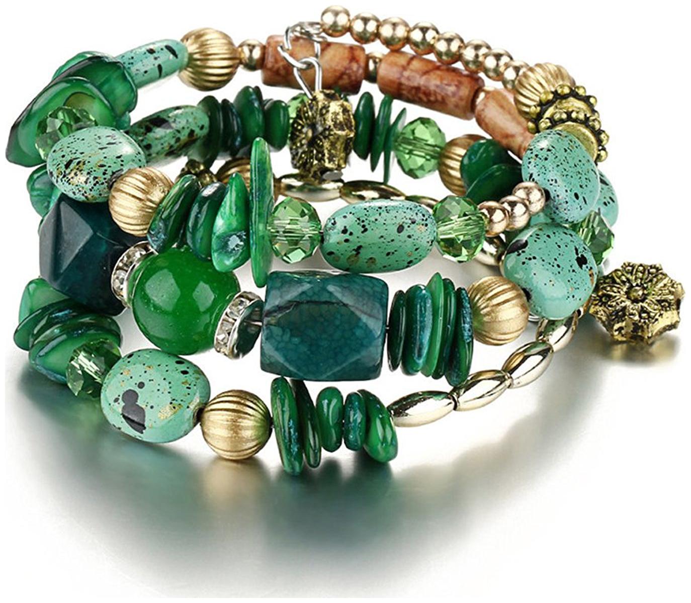 

Shining Diva Fashion Jewellery Charm Bracelet for Girls and Women(Green)(9242b)