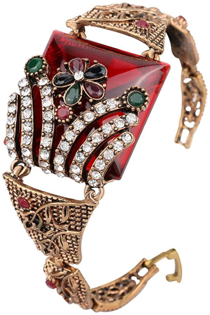 

Shining Diva Fashion Red Crystal Bracelet for Women Girls(rrsd9466b)