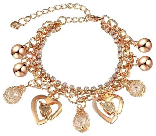 

Shining Diva Fashion Crystal Collection Gold Plated Charm Bracelet for Women (Golden)(rrsd8047b)