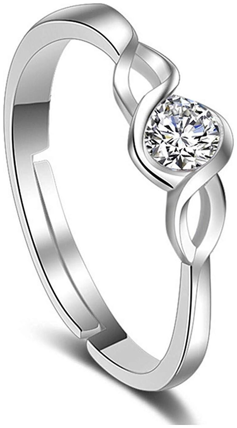 

Shining Diva Fashion AAA Crystal Romantic Silver Plated Ring for Women (9860r)