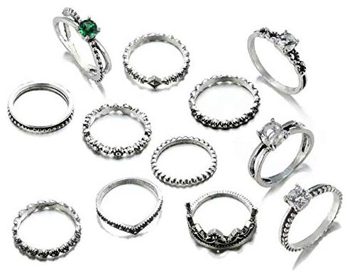 

Shining Diva Fashion Rings for Women and Girls (Set of 12)
