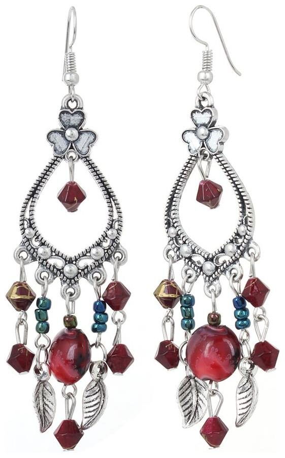 

Shining Diva Fashion Jewellery Oxidised Silver Bohemian Stylish Fancy Party Wear Traditional Earrings For Women Girls Jewelry (8940er)