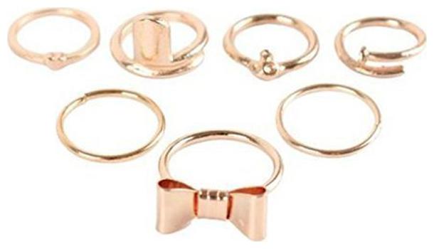

Cinderella Collection By Shining Diva Gold Ring Set for Women Girls