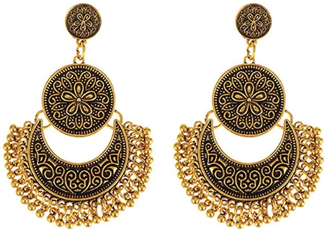 

Shining Diva Fashion Antique Gold Jewellery Stylish Earings Fancy Party Wear Earrings For Women Girls(Antique Gold)(rrsd8580er)
