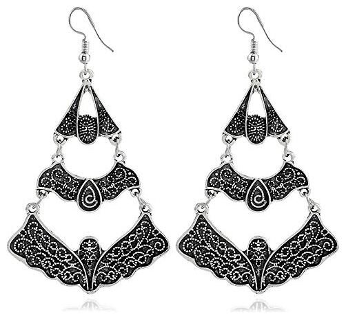 

Shining Diva Fashion Oxidised Silver Stylish Earrings For Women Girls (9293er)