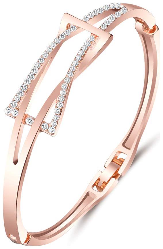 

Shining Diva Fashion Jewellery Rose Gold Bangle Bracelet for Girls and Women