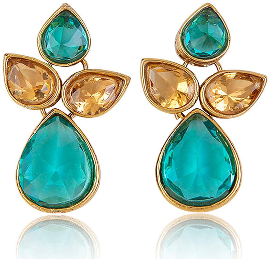 

Cinderella Collection By Shining Diva Metal Dangle Drop Earings For Women (Blue)(r3148er)
