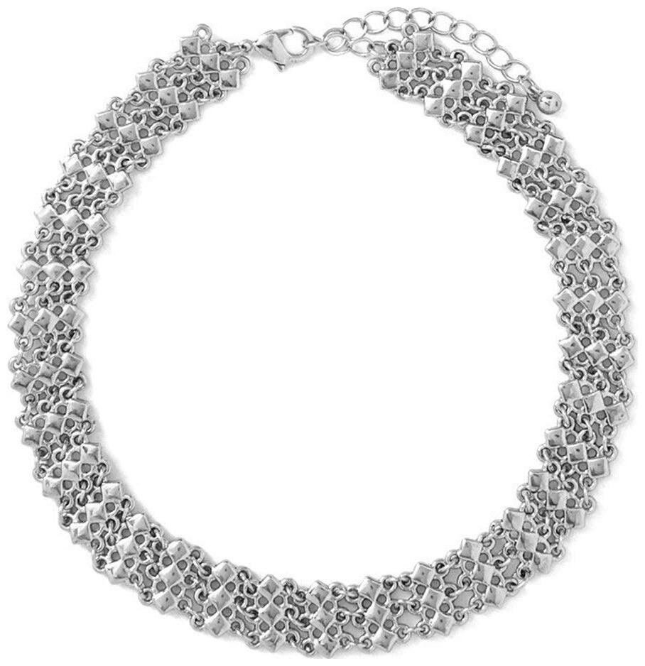 

Shining Diva Fashion Oxidized Silver Modern Choker Necklace Fashion Necklace Jewellery for Girls Women(Silver)(8435np)